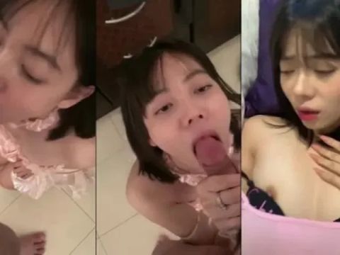 Mặc đồ cô dâu bú cu như mút kem em thèm quá còn liếm môi